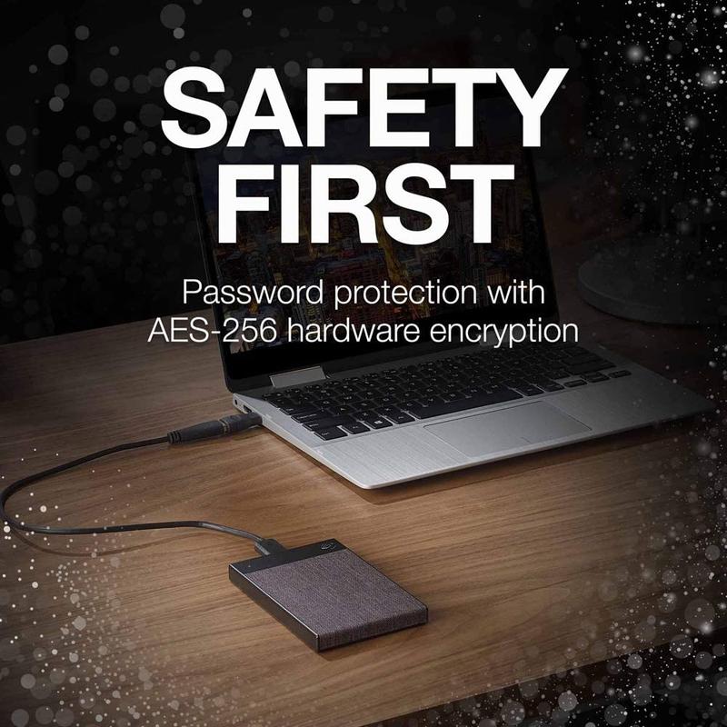 Seagate Backup Plus Ultra Touch External Hard Disk / Hard Drive / HDD / USB-C / USB 3.0 / Password Protection (1TB)/2TB) 2