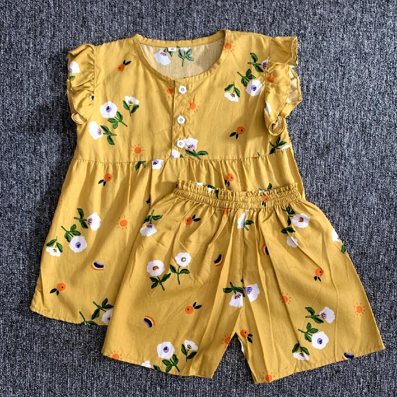 setelan celana anak perempuan. usia 1th up to 4th setcel rayon anak. bahan rayon viscose Cewek Motif Fashion 1