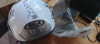 Product Review of Helm Dewasa Half Face evolution Motif Note Murah PREMIUM Kaca from G**M 1