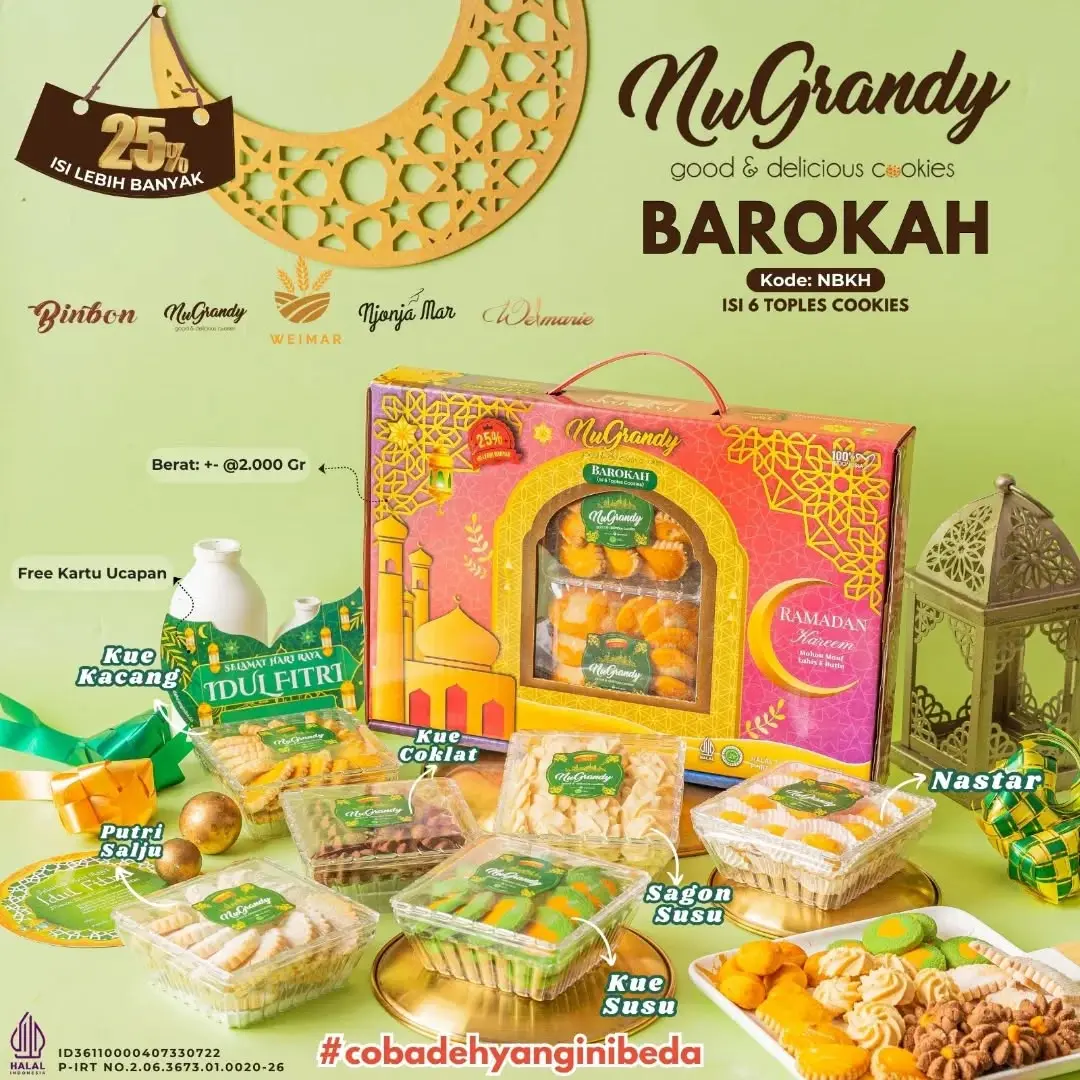 Hampers Lebaran Kue Kering Isi 6 Toples