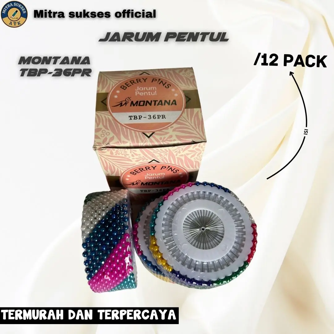 Jarum Pentul Piring / Jarum Pentul Hijab Per 1 Lusin isi 12 Piring