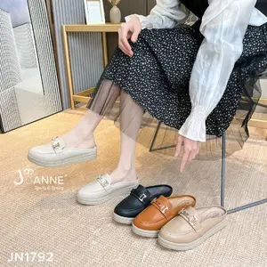 JN1792 Sepatu wanita Slop Wedges Sandal Shoes JOANNE