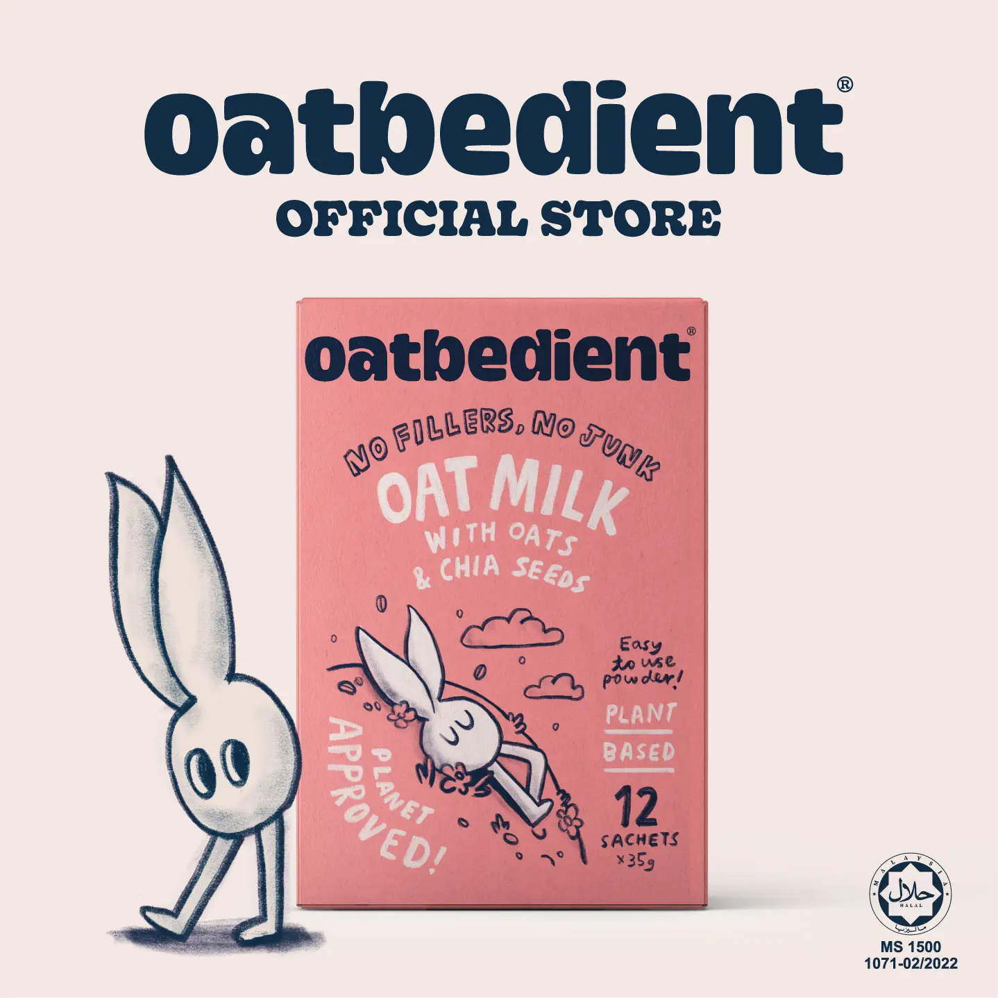 Oatbedient Oat Milk with Oats & Chia Seeds (12 x 35g)