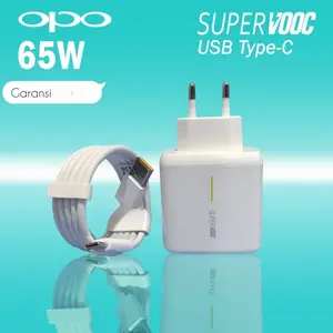 GRATIS ONGKIR BAYAR DITEMPAT / COD - CHARGER CARGER CASAN CAS HP OPO A74 A76 A96 RENO 2 2F 3 4 5 5G 6 PRO FIND X X2 X3 SUPER VOOC 65W USB TYPE C ORIGINAL ASLI FAST CHARGING 65 WATT ORI CEPAT PENUH Hape Adaptor Batok  Adapter