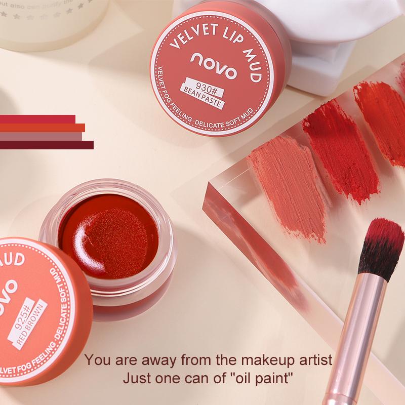 NOVO Velvet Matte Jelly Lip Mud Lip Cream Lip Glaze Waterproof Moisturizing Smooth Lip Gloss Lip Tint Lips Makeup 4