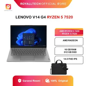 Laptop LENOVO V14 AMD RYZEN 5 7520 7430 RAM 24GB SSD 1TB Windows 11 + OHS Layar 14”FHD - LAPTOP ULTRABOOK NOTEBOOK