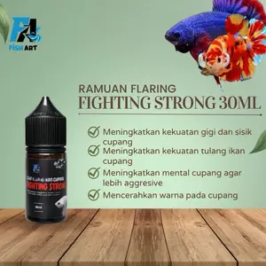 Fish Art • Ramuan Flaring Cupang Obat Ikan Fighting Strong 30ml Untuk Menguatkan Gigi dan Sisik