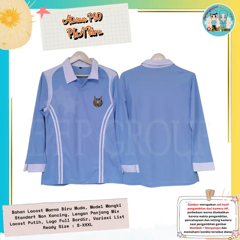 (READY STOK..!!) SETELAN OLAHRAGA PIA BIRU / ORANGE SIZE S-4XL 4