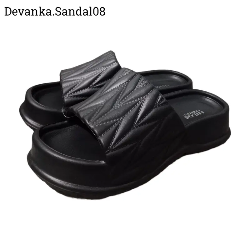 Sandal Wedges Wanita Karet Eva Ringan Empuk Dan Nyaman Di Pakai Model Kekinian 2