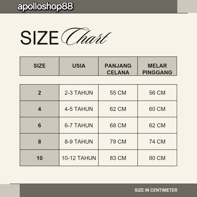 Celana cutbray bahan jeans dari usia 2th-12th 6