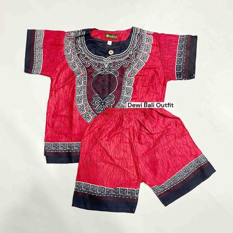 Dewi Bali - Setelan Etnik Anak Batik Thailand Warna - Laki-laki dan Perempuan - Usia 1-8 Tahun - Katun Adem - Fashion 5