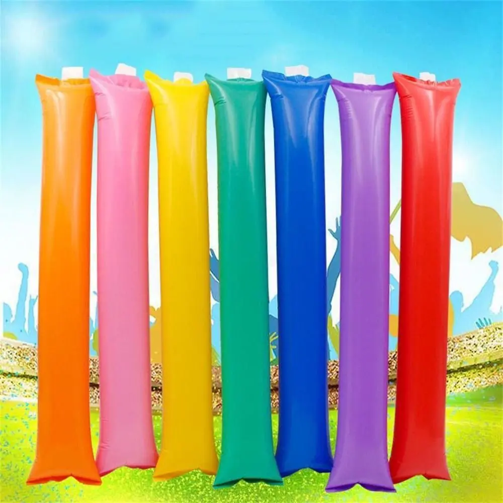 Sport Party Noise Makers Cheering Stick Team Spirit Long Balloon Inflatable Clapper Inflatable Rod Colorful Inflatable Thunder Sticks Basketball Football