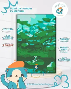 GHIBLI SERIES Paint by numbers kit I Painting I Painting by numbers I Kado Wisuda I Kado unik I Kanvas Lukis