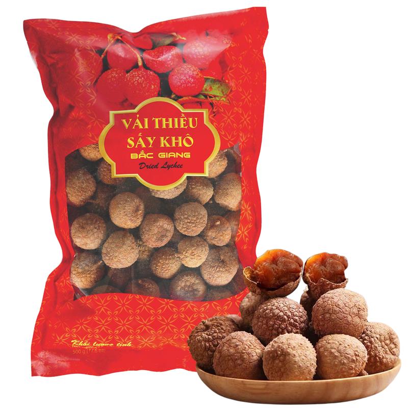 (0,5kg) Vải thiều sấy khô Bắc Giang Vinafruits Gói 500g