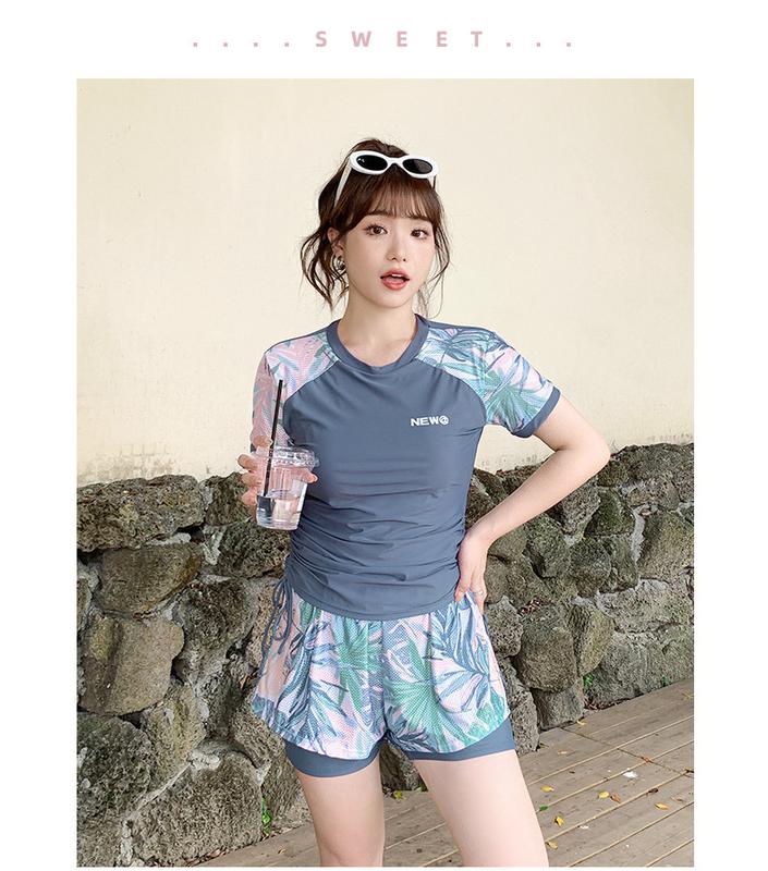 Product Introduction of 2024 New Sports Swimwear Women's Split Boxers plus Size Plump Girls Conservatively Thin Cover Belly Hot Spring Swimwear 7