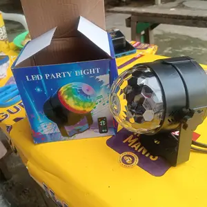 【COD】Cilicic Lampu panggung Disco Warna Warni LED RGB 220V 6W Dengan remote control Lampu DJ Lampu Pesta