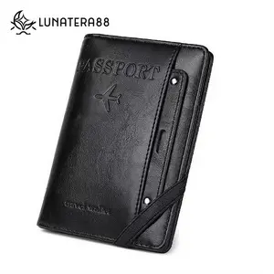 Dompet Passport Kartu RFID Warna Bahan Kulit PU Leather Premium DP001 [Bisa COD]