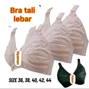( Terlaris ) BH jumbo Plum Srikandi ting/ayu/ Bra Cup Besar Tali Lebar / Bh Tanpa Busa Tanpa Kawat Wanita Tipis Motif
