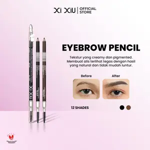 [BUNDLE HEMAT] [B3G5 & B4G6] Xi XiU Eyebrow Pencil Free Ultimate Eyeliner Silver | Pensil Alis Creamy, Pigmented, Waterproof | Tahan Lama 2.5g