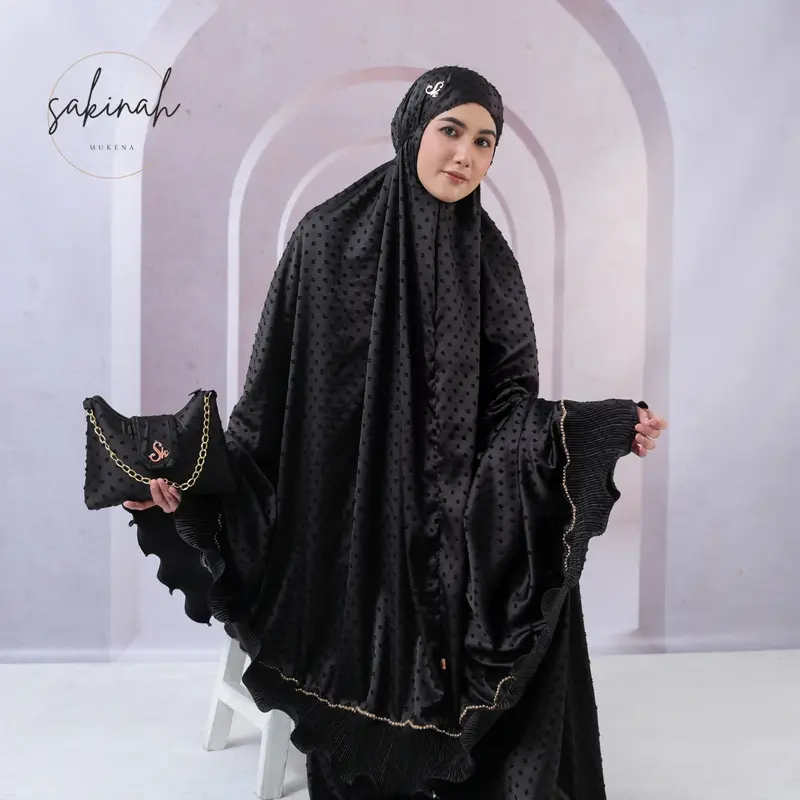 SAKINAH MUKENA - Mukena Dewasa Mewah 2 in 1 Premium Silk Uragiri Series Fatimah Muslim Mukenah Traveling Cantik Rayon Katun 4