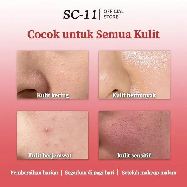 [BPOM] SC-11 Toko Resmi Pembersih Wajah Whitening 100ml Mencerahkan Kulit Sensitif Lembut & Menenangkan Aman untuk Semua Jenis Kulit Facial Membersihkan Pelembab Pencerah Memutihkan Muka