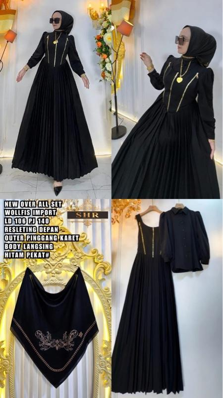 SHR MAXI DRESS PRINCES SALUR WOLPIS ORI SHR 100% KODE GAMIS INCESS Dengan Desain Elegan dan Nyaman
