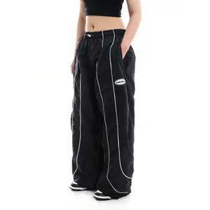 Unbroken Official  Baggy Pants | Upside | Loose | New Drop Casual  Pria Wanita outfit celana scena y2k lokal legged trousers panjang sweatpants  Hitam High Stretch Formal Waist Straight
