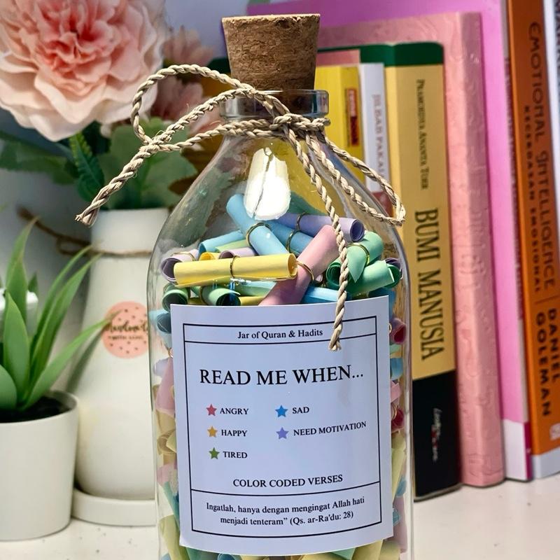 JAR OF QURAN / HOLY JAR OF MOOD / Quran & Hadits in Jar - My Craft Arts 1