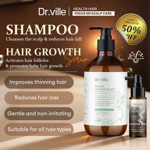 Dr. ville Hair Serum Spray Hair Care Shampoo Hair Oils Treatments For Unisex Herbal Natural Ingredients Nourishing Scalp Strengthens The Hair Root