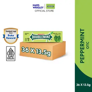 [BUY 33 GET 36] DOUBLEMINT Peppermint Stick Chewing Gum 13.5g X36 - Perment Karet - Sweet Candy