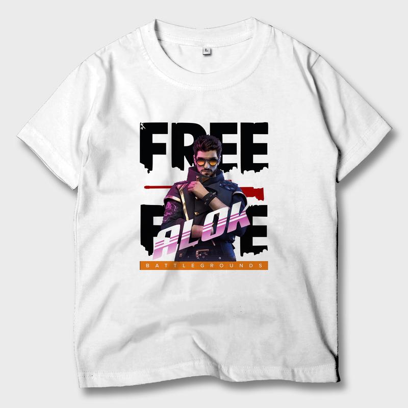 Baju Kaos Anak Game Free Fire Alok FF Atasan Anak Laki-laki Perempuan FF-01 2