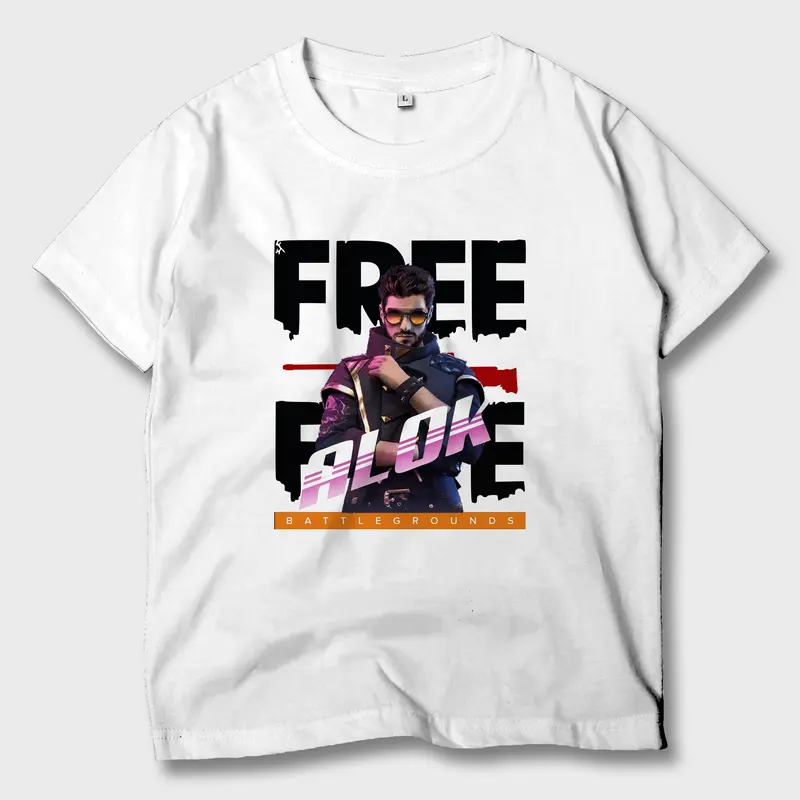 Baju Kaos Anak Game Free Fire Alok FF Atasan Anak Laki-laki Perempuan FF-01 1