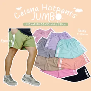 CELANA HIGHWAIST WANITA HOT PANTS JUMBO CELANA PENDEK WANITA BIG SIZE PANTS CELANA WANITA PENDEK JUMBO CELANA JUMBO WANITA Kantong