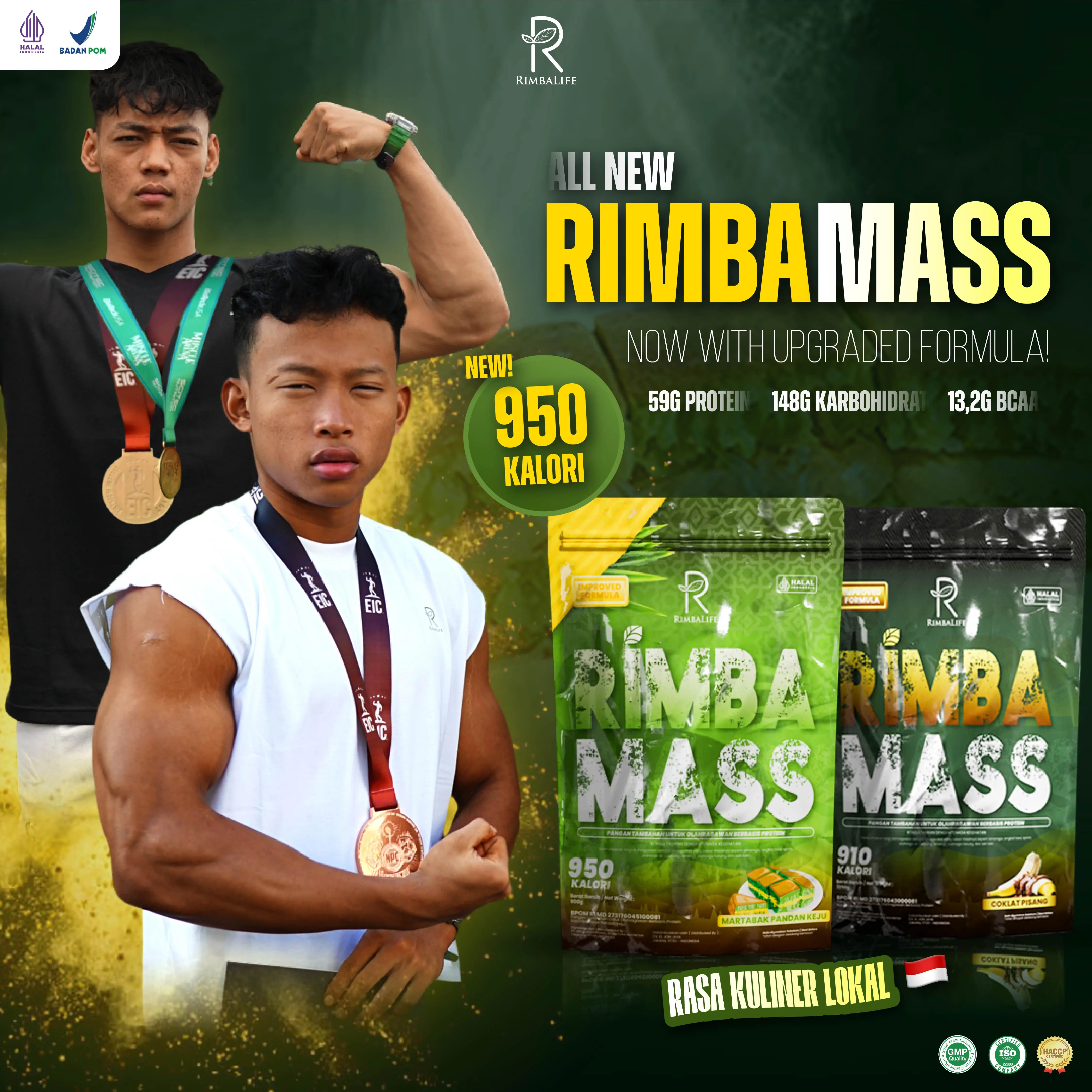 Rimbalife Rimbamass Rimba Mass Susu Weight Gainer 2lbs 2 LBS 900gram