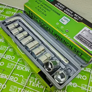 Set Kunci Sok Isi 10 Pcs Kunci Shock Socket Set 10Pcs Victory / Cod ( Bayar Ditempat )