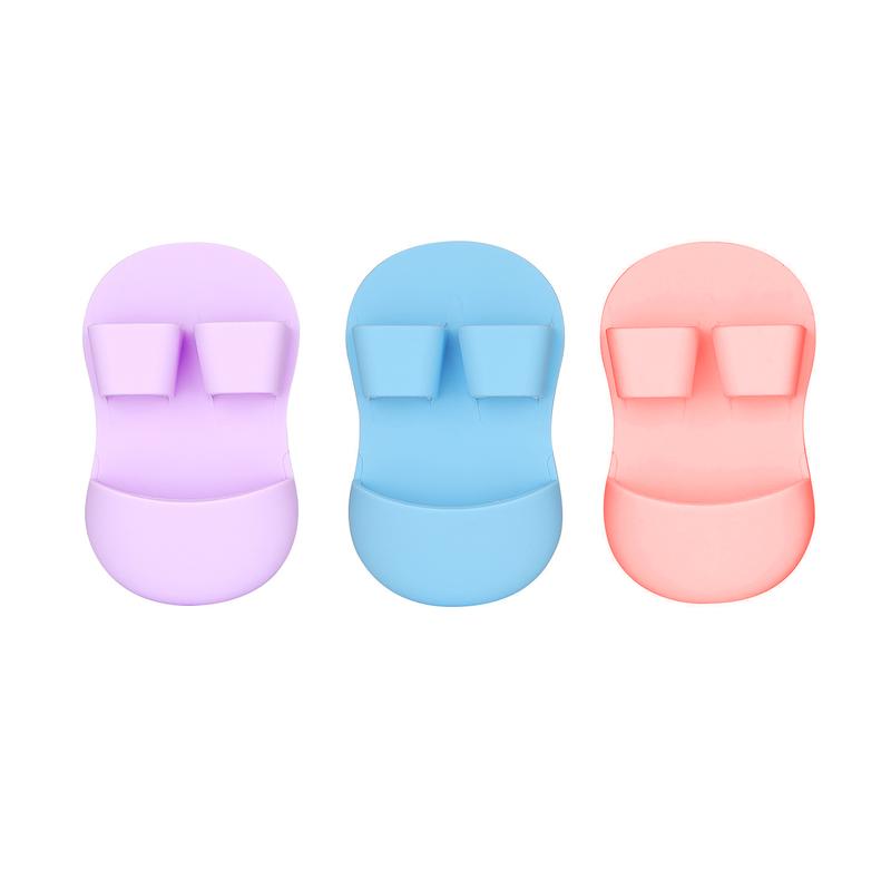 Product Introduction of 3pcs(1pc of each color) Face Scrubber Mini Facial Brush Silicone Wash Exfoliator Finger Glove Pads Handheld Cleansing Brushes Tool for Skin Care Deep Clean Blackhead Acne Pore Removal 10
