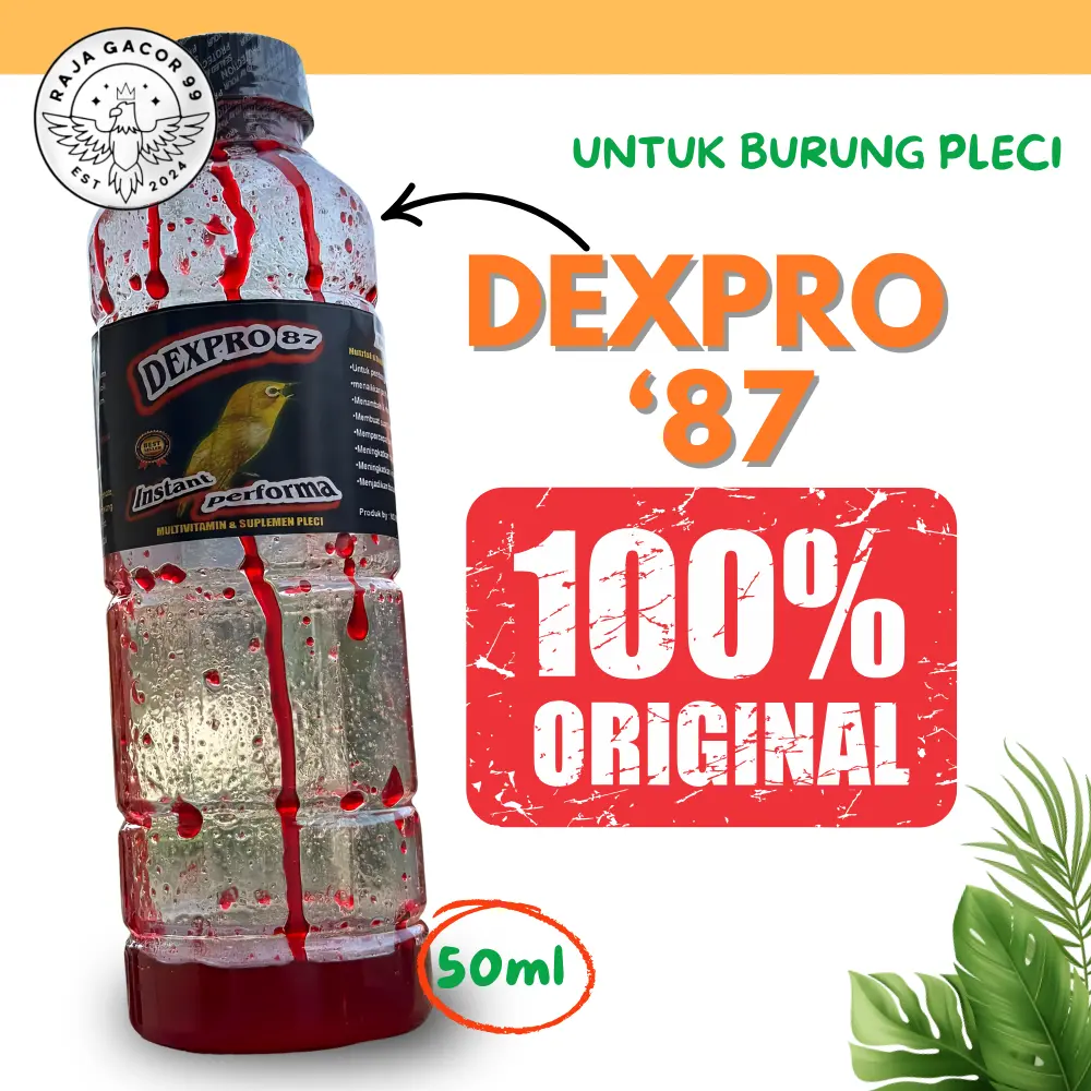 DEXPRO 87 Suplemen Vitamin Penggacor Burung Pendongkrak power dan stamina