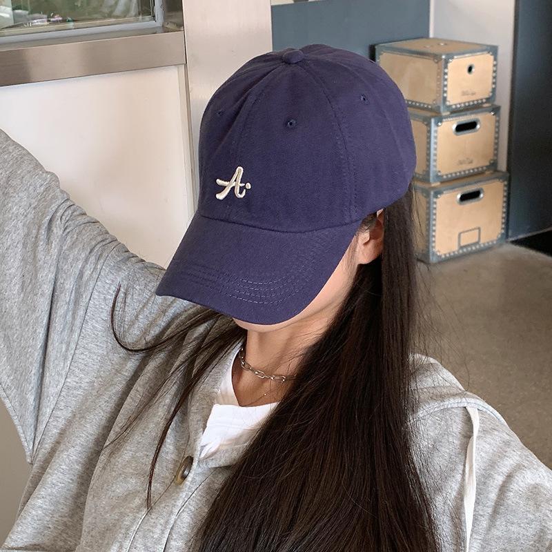 Product Introduction of Solid Color Letter A Embroidered Baseball Cap For Men Women Fashion Outdoor Sports Adjustable Sun Hat 5