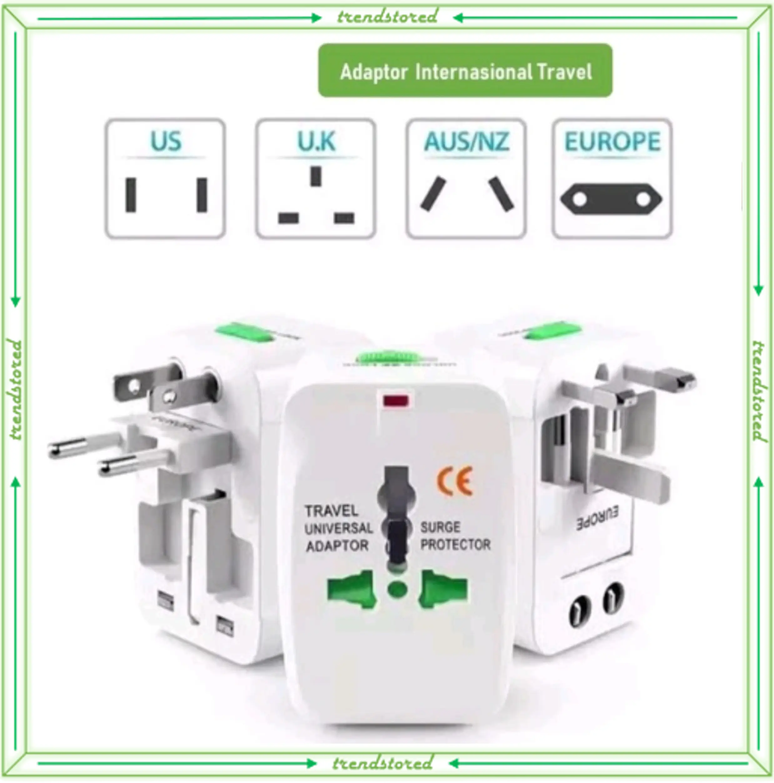 Adaptor Travel Internasional All-in-One: Solusi Praktis untuk Semua Colokan Listrik di Seluruh Dunia!