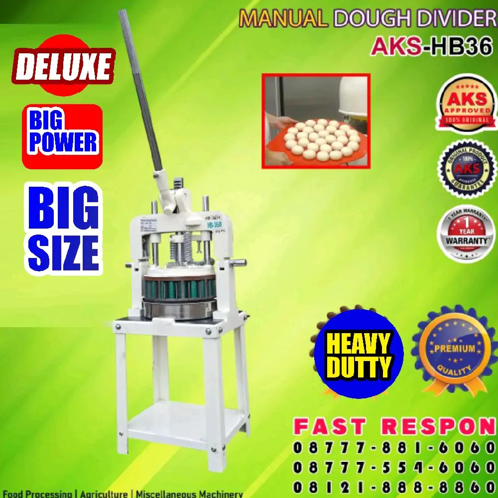 Dough Divider AKS-HB36M Mesin Pembagi Adonan Roti Bakery Manual..