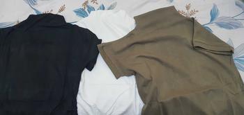 Product Review of Kaus Kerah Tinggi Berusuk Coklat Muda Retro Kaus Pendek Ketat Modis Gaya Korea Atasan Wanita Baru Baju Jersey from N**e 0