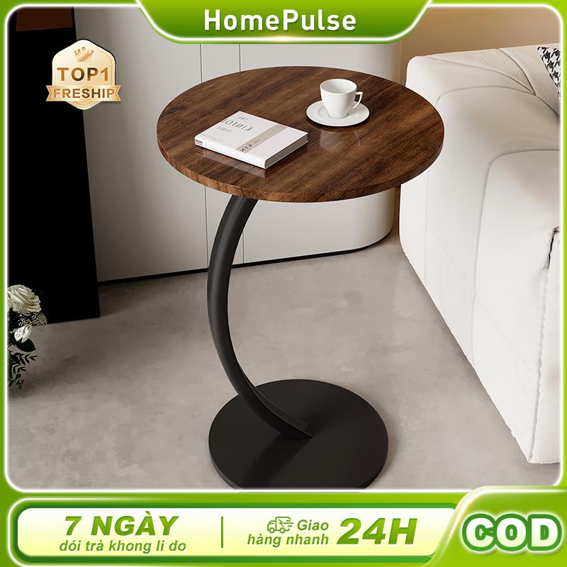  HP Bàn Trà Sofa Tròn Bàn 40x40x60cm Cà Phê Kệ Đầu Giường Chân Sắt Hợp Mọi Không Gian Decor Phòng Khách Ban Công 