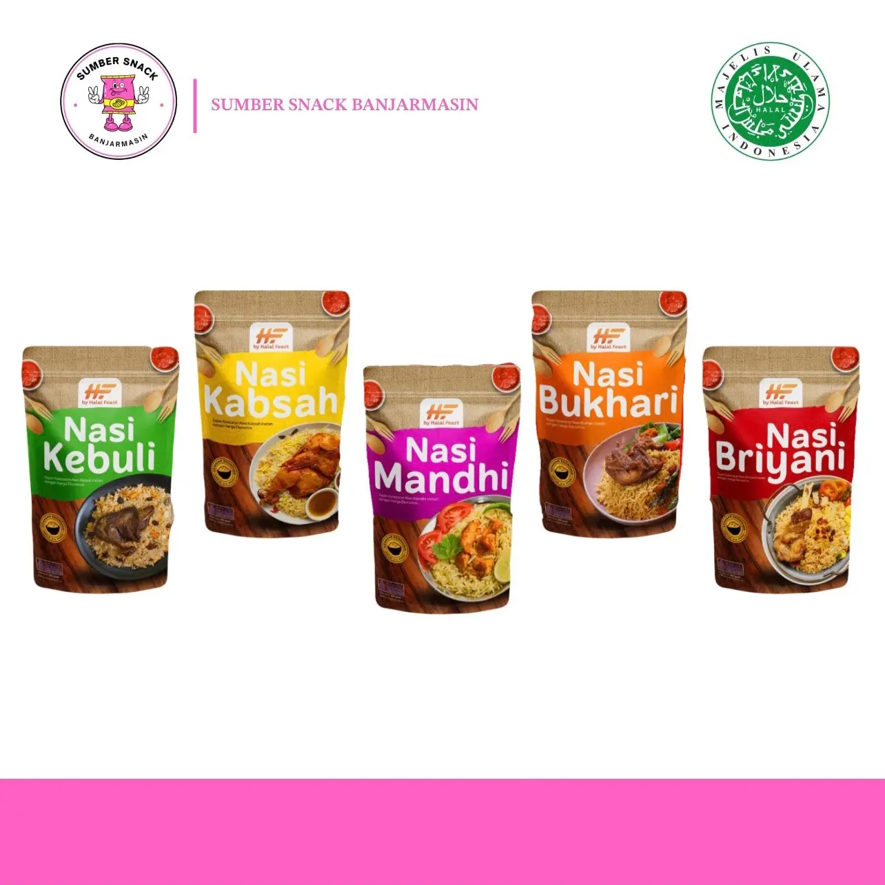 ￼Nasi Arab Instan by Halal feast (200g) (5 Varian)