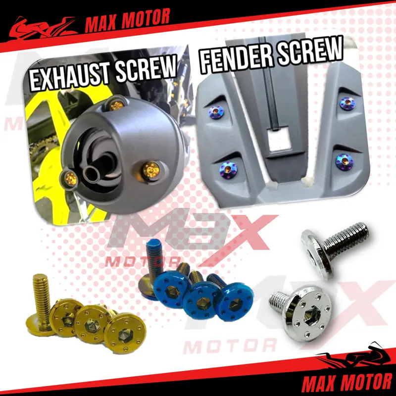 UNIVERSAL 1PCS FRONT DISC PLATE SCREW TITANIUM GOLD M8*20 SCREW