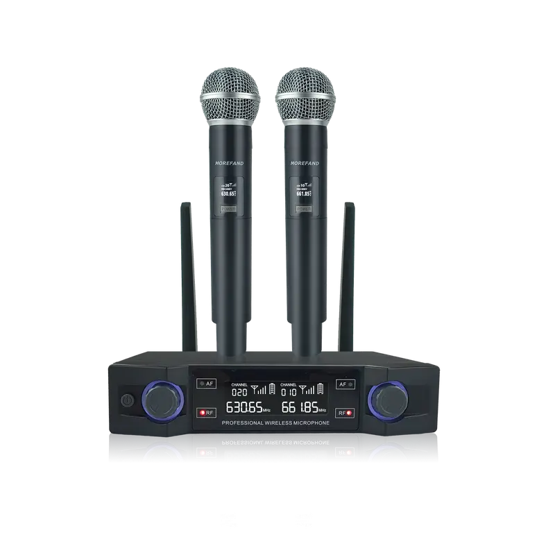 Ready Stock  4002-58V2T Double Mic Wireless  untuk Souncard/Speaker Garansi Resmi 1 Tahun Microphone Bluetooth Mikrofon Soundcard mic  karaoke 1