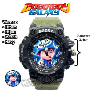 Jam Tangan Anak Laki-Laki Sport Anti Air Karakter BoboiBoy Model Terbaru Fashion