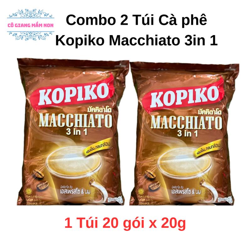   Combo Tiết Kiệm  2 Túi Coffee Kopiko Machiato 3in1 - Thái Lan - Chính Hãng: Thức Tỉnh Vị Giác Với Hương Thơm Béo Ngậy 