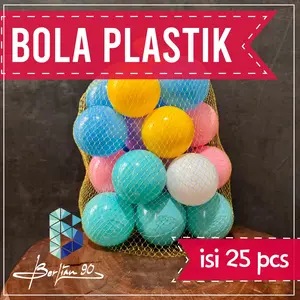 Isi 25 Pcs Mainan Anak Mandi Bola Plastik warna warni SNI