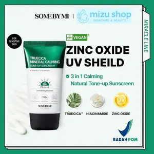 SOME BY MI TRUECICA MINERAL CALMING TONE-UP SUNCREAM TONE UP SUN CREAM SPF 50+ PA++++ | 50ML | SOMEBYMI | BPOM