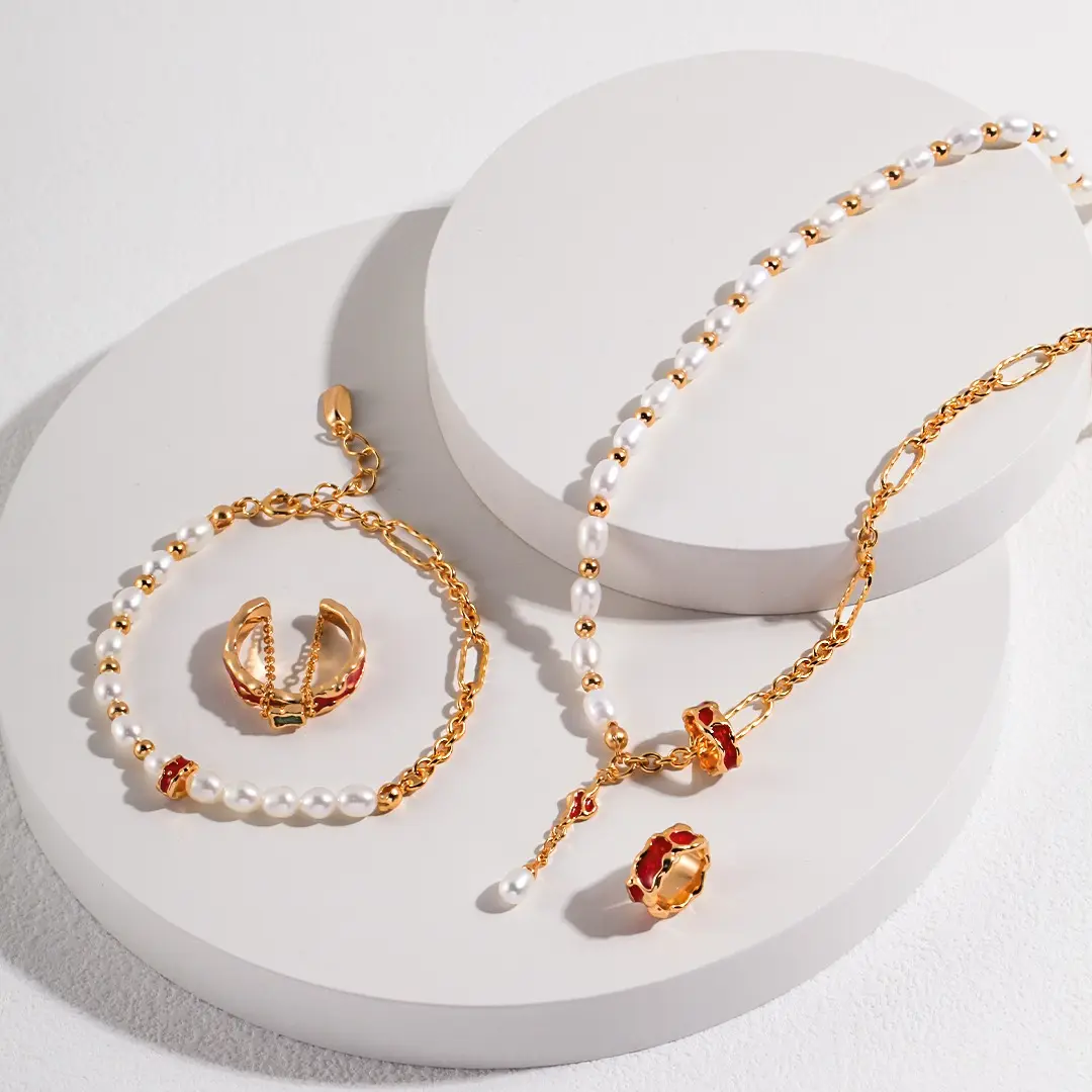 Elegant Pearl & Gold Chain Jewelry, Customizable Pendant for Personal Style, Perfect for Fashion - Forward Young Females, Statement Necklace larimar  necklace
